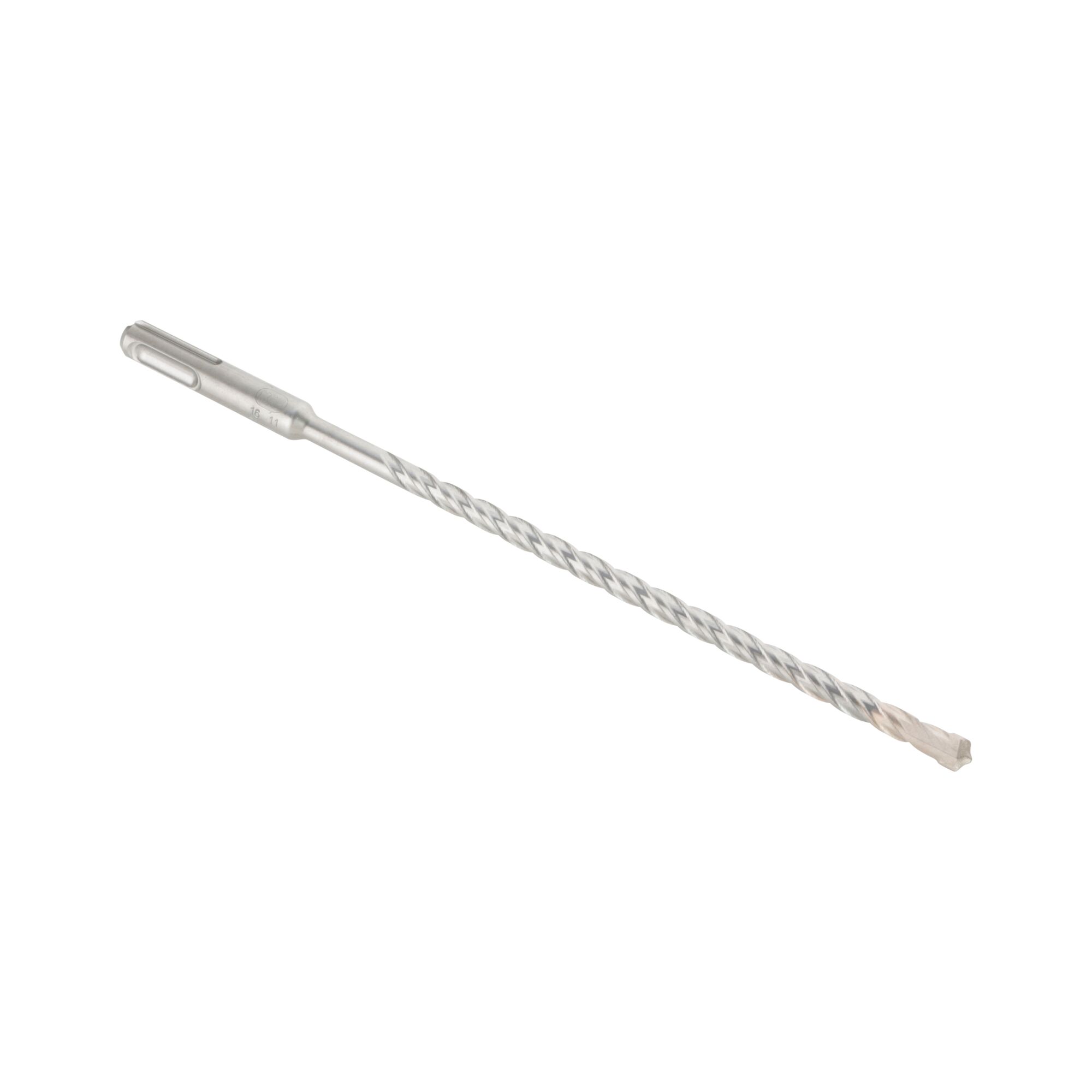 A single SDS-plus masonry drill bit with a spiral flute and carbide tip, designed for hammer drills, shown against a white background.