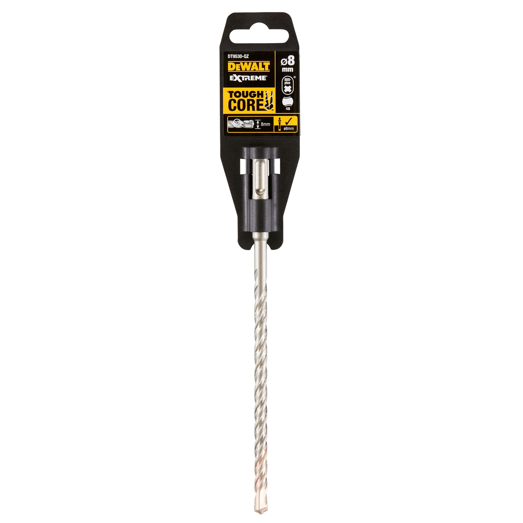 DEWALT Extreme Tough Core drill bit, 8mm, in retail packaging.